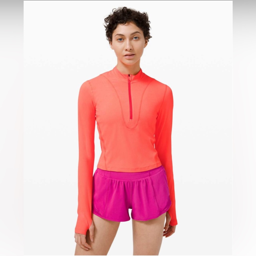 EUC Lululemon Gloss Trim Run 1/2 Zip Long Sleeve